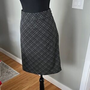 Counterparts Black and White Checkered A-Line Skirt